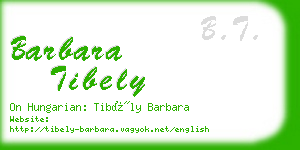 barbara tibely business card